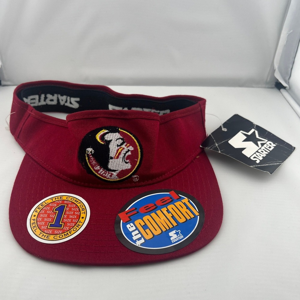 Florida State‎ Seminoles Starter Visor Hat Maroon StarFit Vintage NWT 8503S254
